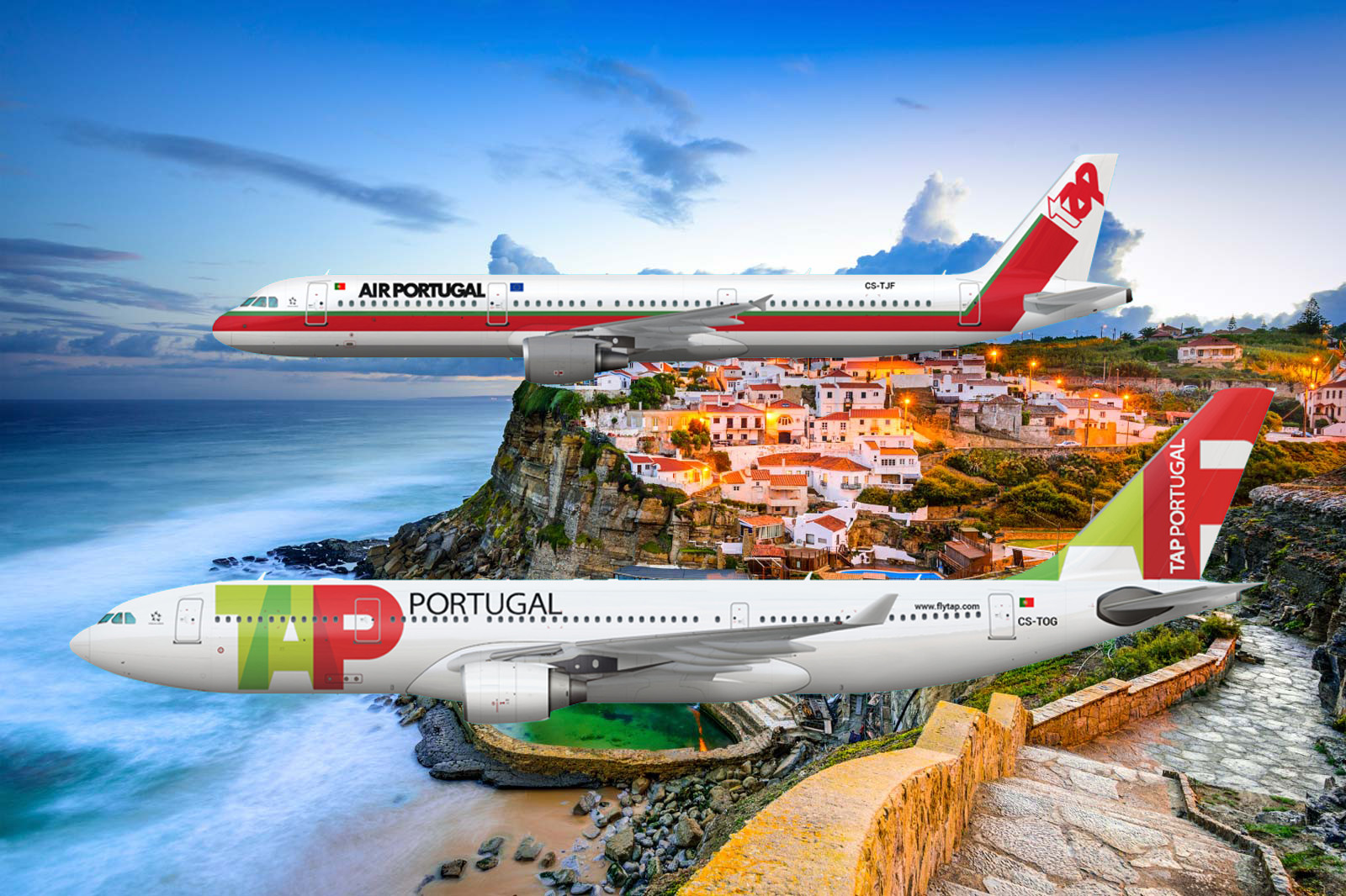 Air Portugal New VS Old JHBspotter's Designs Gallery Airline Empires
