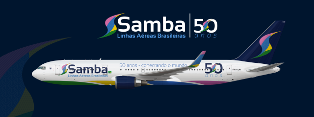 Samba Brazilian Airlines 767-300ER (50 Anos) | PR-SDN