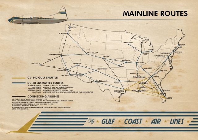 G.C.A.L Domestic Routemap (1955) Part I