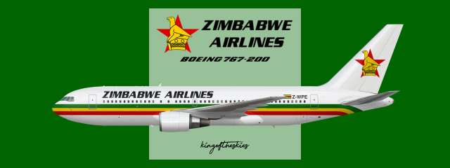 Zimbabwe Airlines Boeing 767-200 Livery (1990-2016)