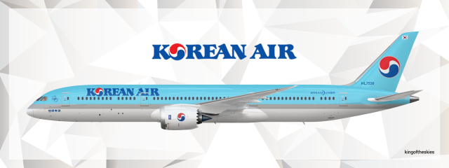 Korean Air Boeing 787-9 Livery