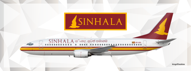 Sinhala Boeing 737-400 Livery