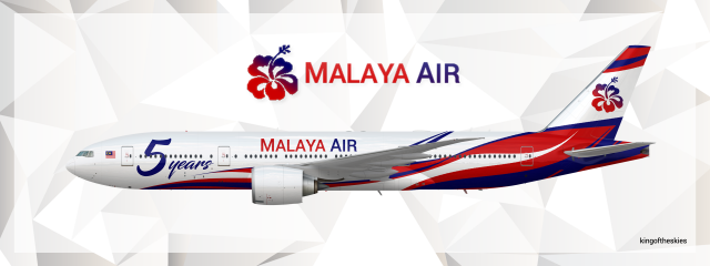 Malaya Air 5th Anniversary Boeing 777-200ER Livery