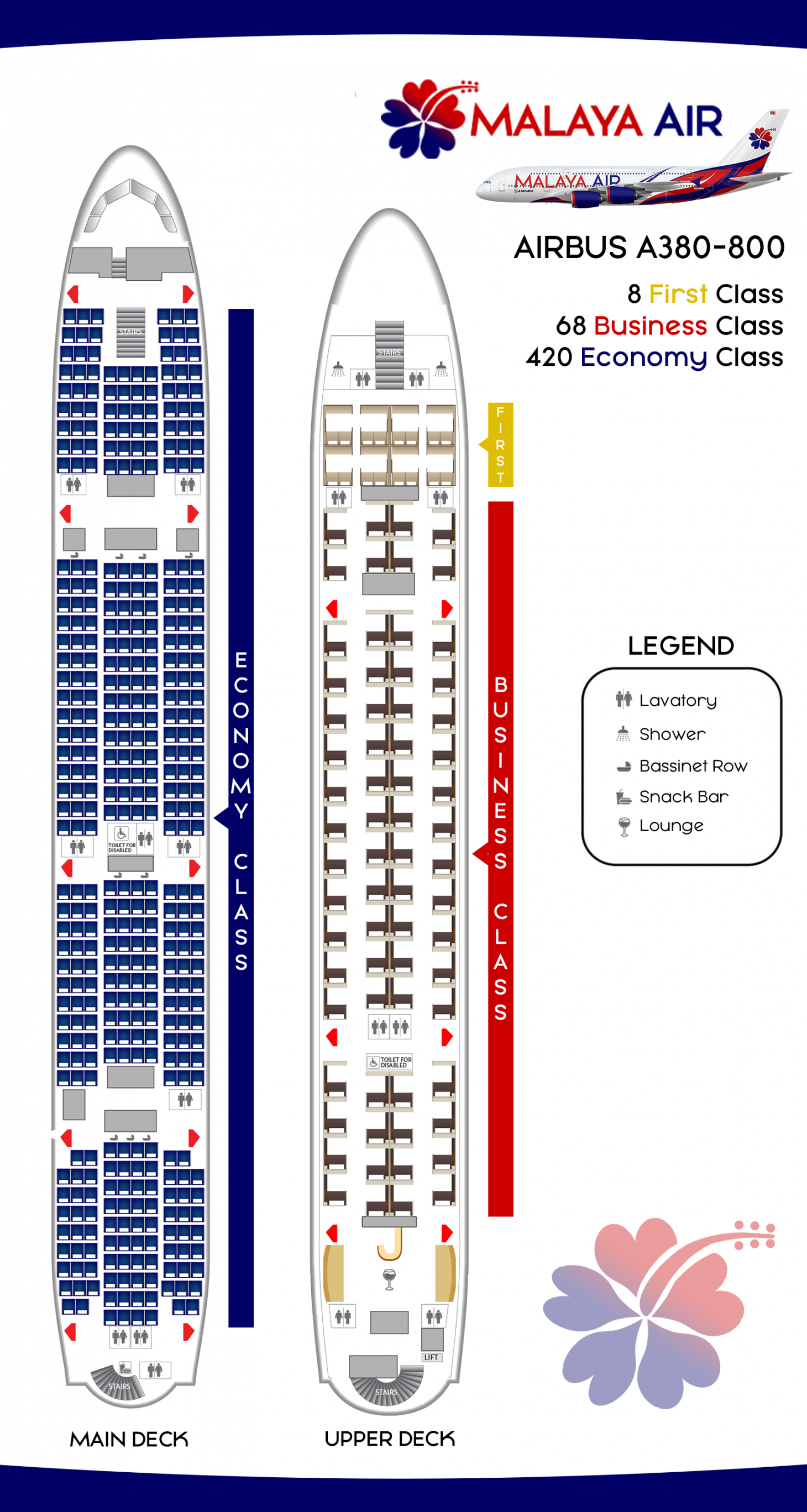 Airbus A380 800 Seating Chart
