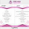 Orchid Airways Menu Card - Economy [SIN-SYD] Breakfast & Lunch