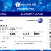 Malaya Air Economy Class Boarding Pass