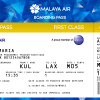 Malaya Air First Class Boarding Pass