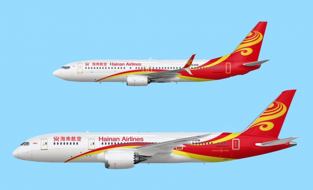 Hainan Airlines 737-800 & 787-8
