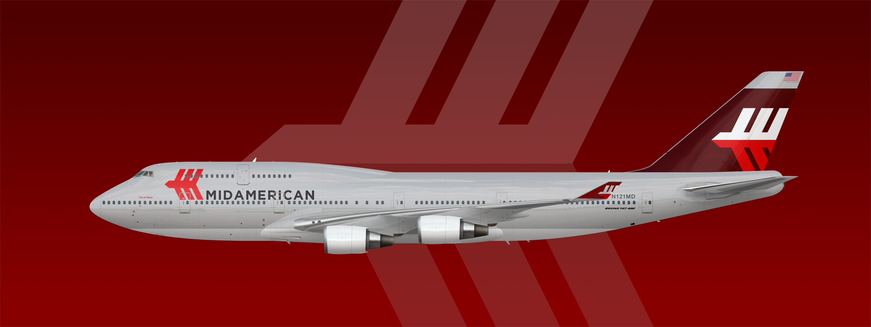 4. Boeing 747-400 | N121MD - MidAmerican Airlines - Gallery