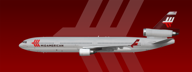 4. McDonnell Douglas MD-11 | N1003M - MidAmerican Airlines