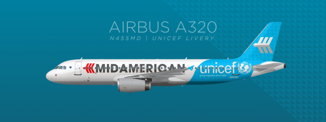 5. Airbus A320-200 (UNICEF Livery) | N455MD