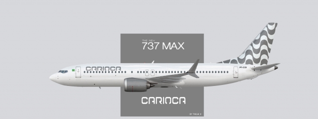 Boeing 737 MAX-8 CARIOCA Silver