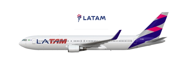Boeing 767-300(ER)(WL) PT-MOI LAN+TAM Special Livery Boeing 767-300(ER)(WL) PT-MOI LAN+TAM Special Livery