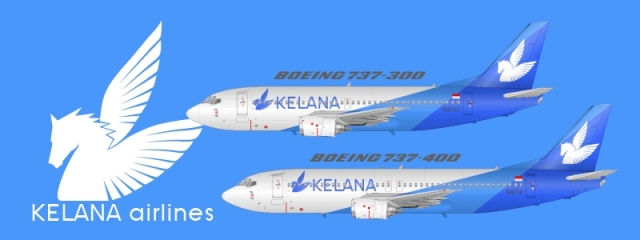 Kelana Airlines Boeing 737-300 & Boeing 737-400 (Temporary Alternative)