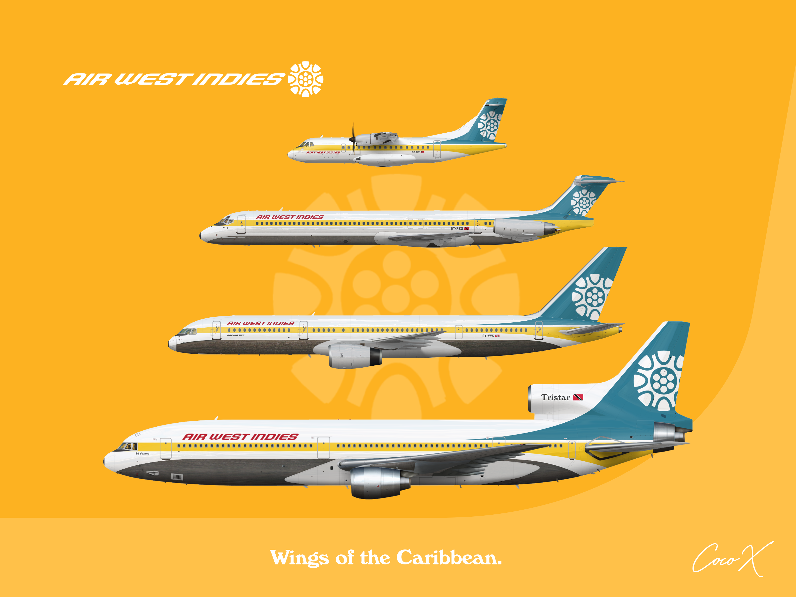 Air West Indies The Caribbean Fleet. Coco x 2023 Gallery