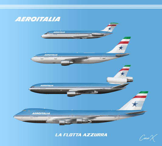 AeroItalia - La Flotta Azzurra 1970s-80s Era