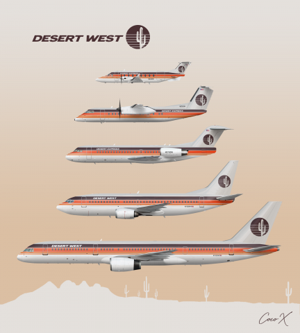 Desert West Airlines - Desert Express Fleet 1980s