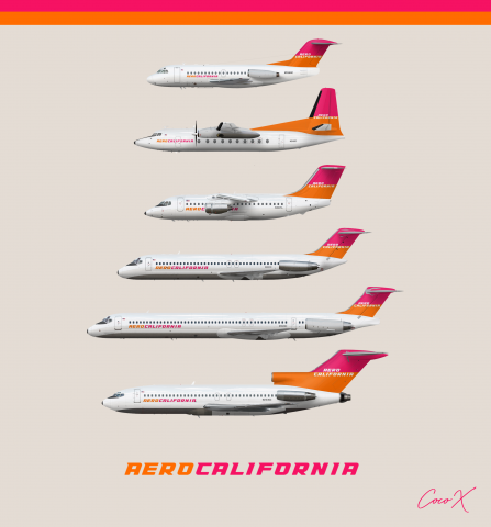 AeroCalifornia - The Fleet - 1980s AeroCalifornia - The Fleet - 1980s