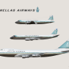 Hellas Airways DC-7, DC-8 and 747