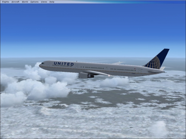 United 764ER in flight