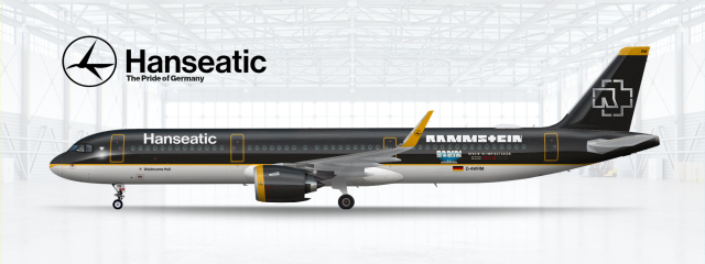 Deutsche Hanseatic Airbus A321Neo Rammstein 2021 Berlin Decal