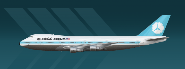 Guardian airlines livery 1971-1982 | Boeing 747-100