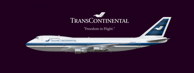 TransContinental Airlines Boeing 747-200 (Livery From1984-1996)