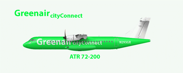 Greenair cityConnect (operate by Dannyair) ATR 72-200