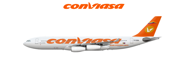 Airbus A340-200 Conviasa YV1004 - America: Real and fictional