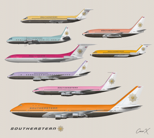 Southeastern Airlines - The Jellybean Fleet