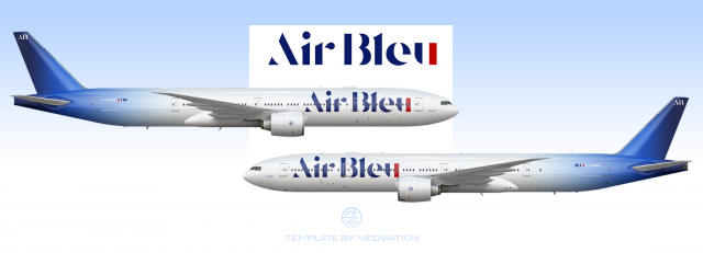 Air Bleu, Boeing 777300ER Combi edge's designs 2 Gallery Airline