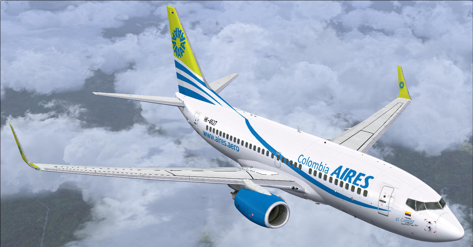 Aires Colombia Boeing 737700 on Cruise from Bogota to Maracaibo