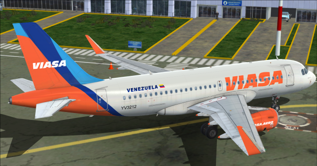 VIASA Airbus A319 in Maturin, Venezuela