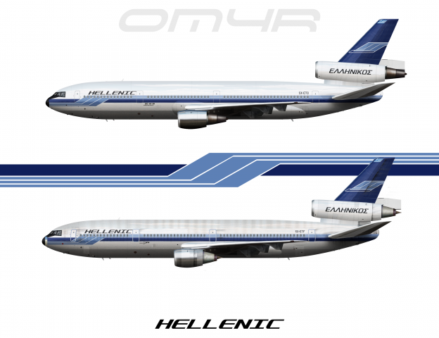 Hellenic DC-10 Poster (80's-00's scheme)