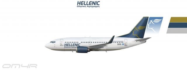 Hellenic 737-500 (00's scheme)