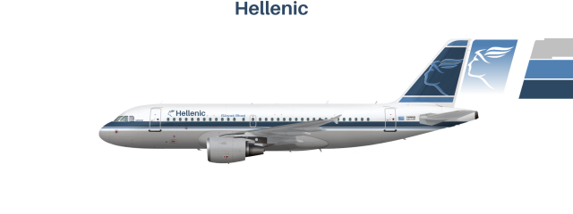 Hellenic A319 (90's scheme)