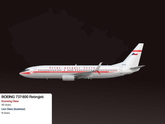 Bohemian Airways | Boeing 737-800 retrojet 2015-present