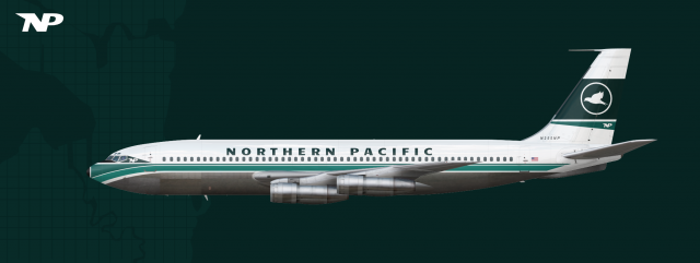 Northern Pacific Airlines | Boeing 707-120B 1959-1968 livery