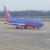Southwest 737 pulling into gate A1