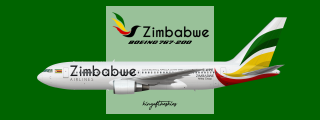 Zimbabwe Airlines Boeing 767-200 Livery (2016-)