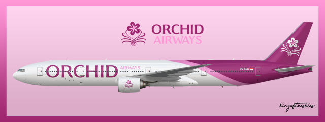 Orchid Airways Boeing 777-300ER Livery (2006-)