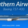 Southern Airways Boeing 737-400 1990's livery