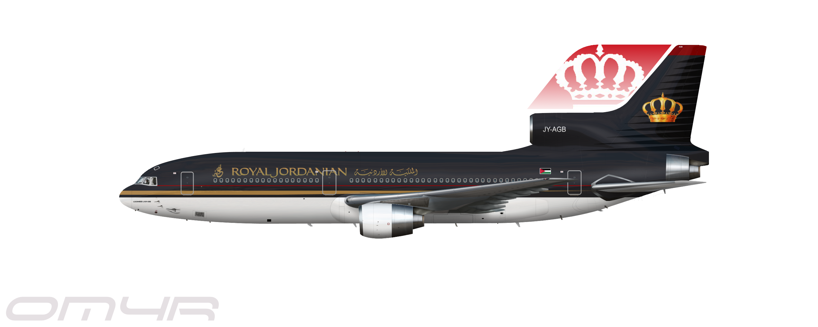 schabak1/600ロイヤルヨルダン航空L-1011 ロッキード L-1011 トライスター ロイヤル・ヨルダン航空 航空
