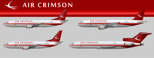 Air Crimson Boeing and Airbus Short to Medium Range fleet. (1988-2005)