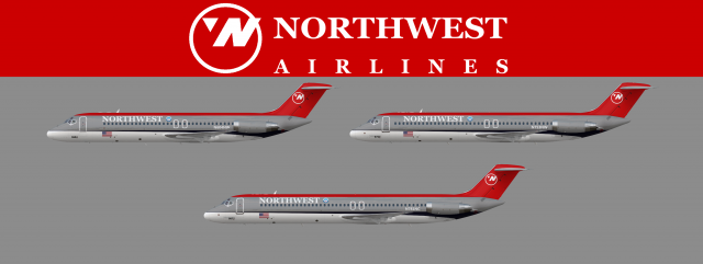 Northwest Bowlingshoe Douglas DC-9's