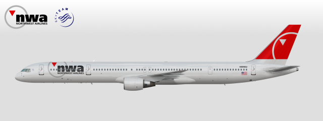 Northwest premerger Boeing 757-300
