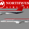 Northwest BowlingShoe Boeing 757-200's