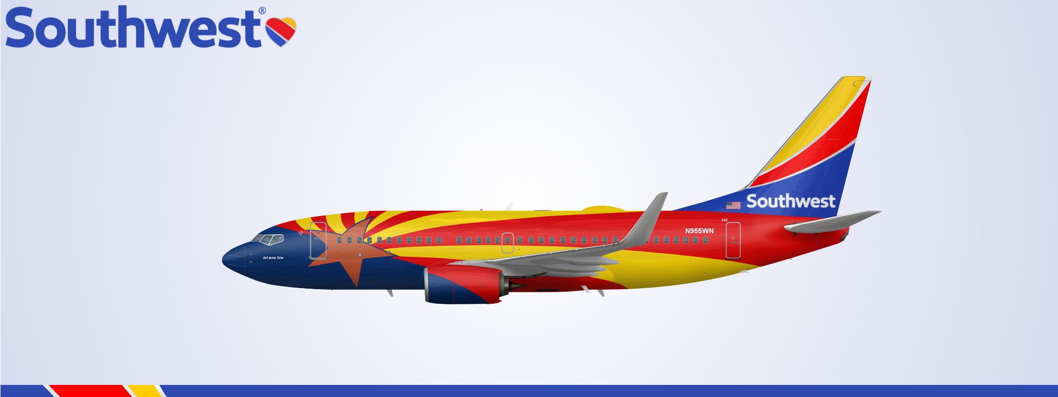 Southwest Airlines Boeing 7377H4 N955WN (Arizona One) Real World