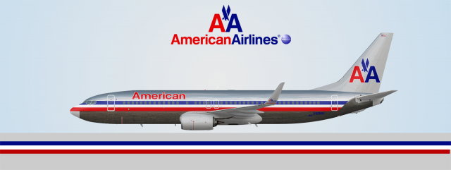 American Airlines Boeing 737-800 (chrome)