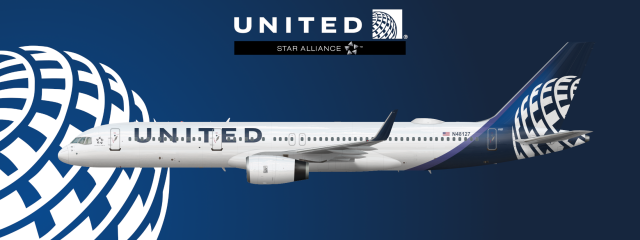 United Airlines New Livery Concept Boeing 757-200